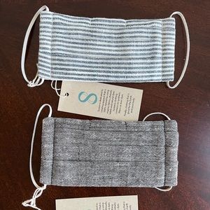 Set of 2 organic cotton kids face masks. NWT